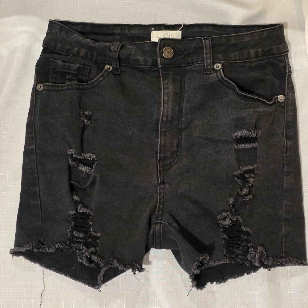 Vince Blue Edgy Black Distressed Denim Shorts. Sz 9 (Juniors). EUC.